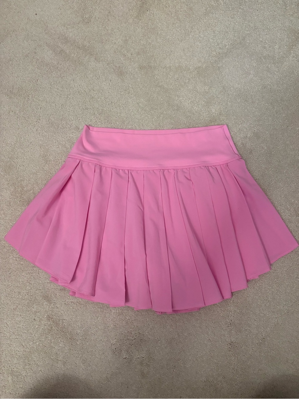 aerie Bright Pink Pleated Skater Skirt